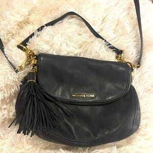 Michael Kors Bedford Flap Shoulder Bag Pbl Leather Chain Strap